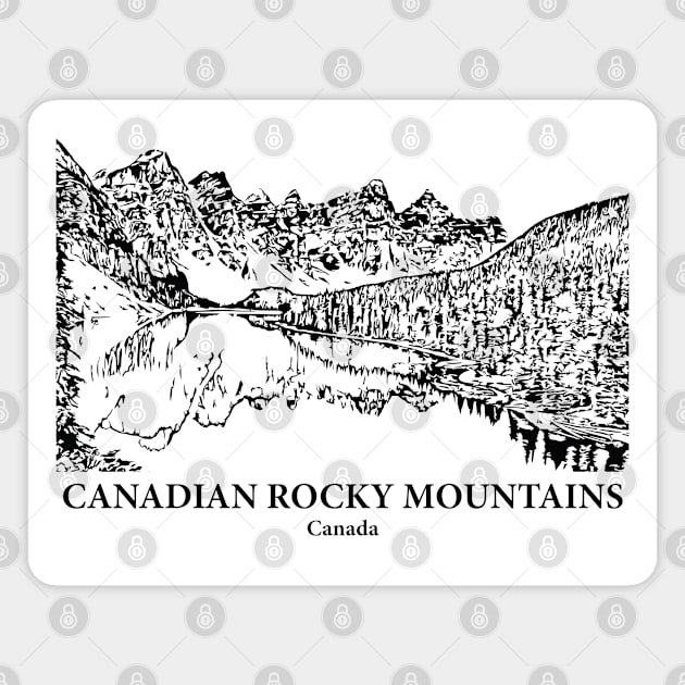 Canadian Rocky Mountains - Canada Magnet by Lakeric